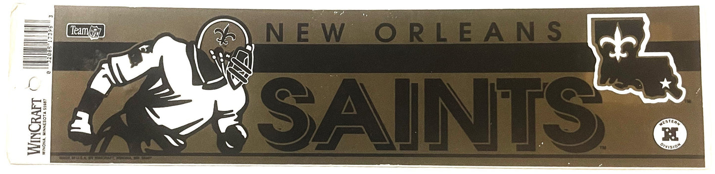 Vintage 1990s NFL Officially Licensed New Orleans Saints Bumper Sticker ⚾
