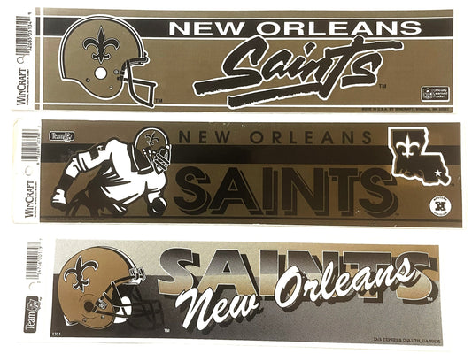Vintage 1990s NFL Officially Licensed New Orleans Saints Bumper Sticker ⚾