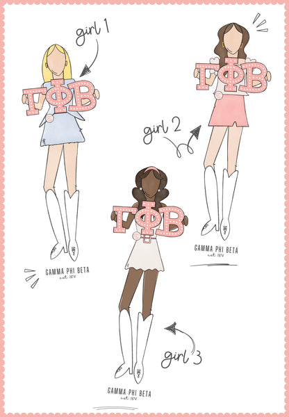 Gamma Phi Beta Acrylic Block Shelfie