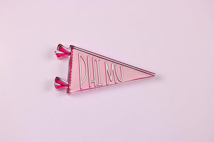 Phi Mu Acrylic Pennant Flag Shelfie