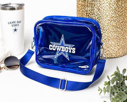 Dallas Cowboys Blue Clear Crossbody Bag