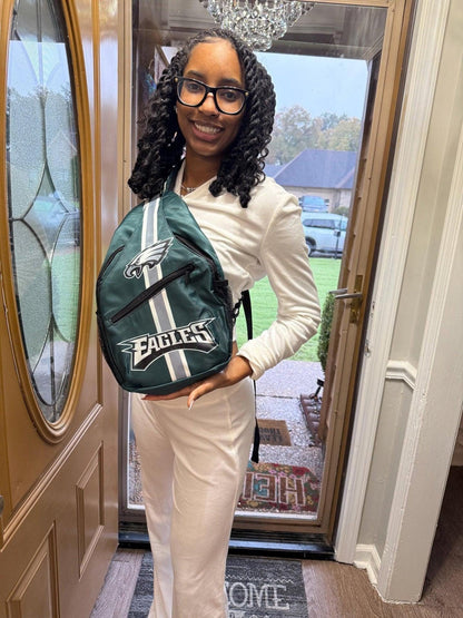 Philadelphia Eagles Sling Bag, Crossbody Chest Bag, Game Day Backpack, Football Fan Gift