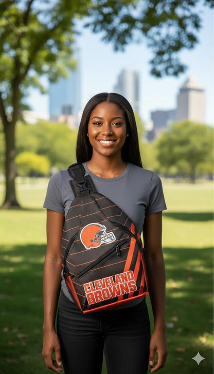 Cleveland Browns Sling Bag | Adjustable Football Crossbody Bag