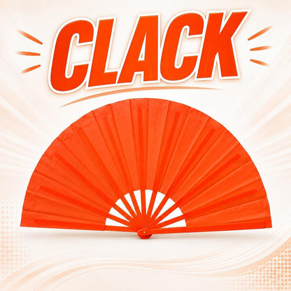 Orange Clack Fan, Folding Hand Fan, Boots on Ground Fan, Line Dance Fan, Loud Clack Fan, Festival Gift