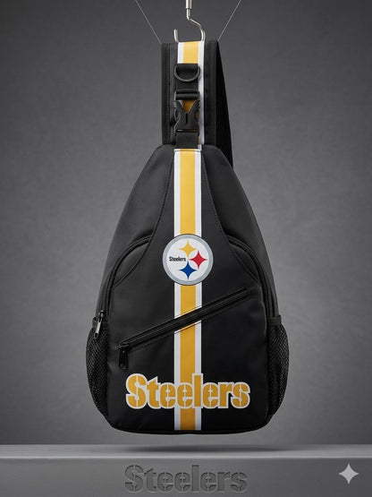 Pittsburgh Steelers Sling Bag, Crossbody Chest Bag, Game Day Backpack, Football Fan Gift
