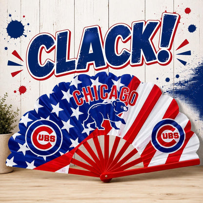 Chicago Cubs Clack Fan | MLB Game Day Folding Hand Fan
