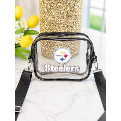 Pittsburgh Steelers Clear Bag with Black Trim | Game Day Crossbody
