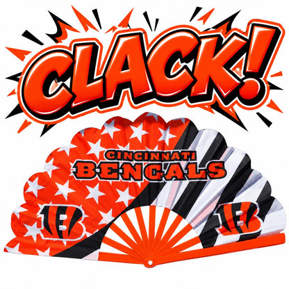 Cincinnati Bengals Clack Fan | NFL Game Day Folding Hand Fan
