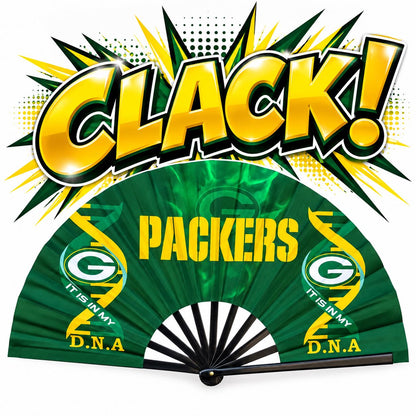 Green Bay Packers Clack Fan | Green Gold NFL Game Day Fan