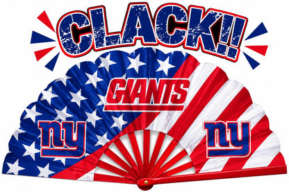 New York Giants Clack Fan | NFL Game Day Folding Hand Fan