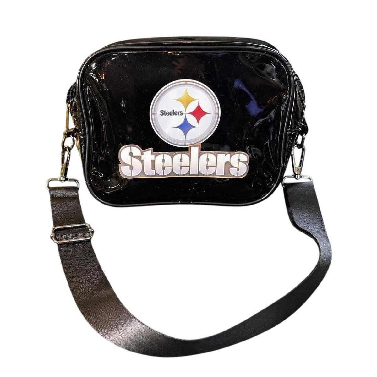 Pittsburgh Steelers Black Tinted PVC Bag | Game Day Crossbody