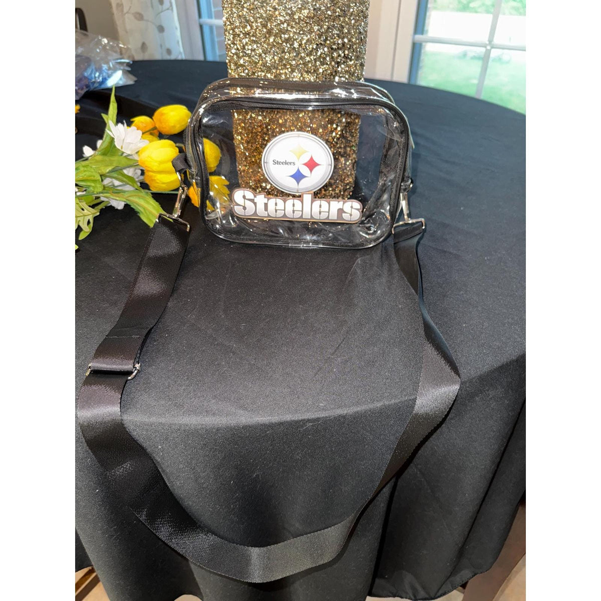 Pittsburgh Steelers Clear Bag with Black Trim | Game Day Crossbody