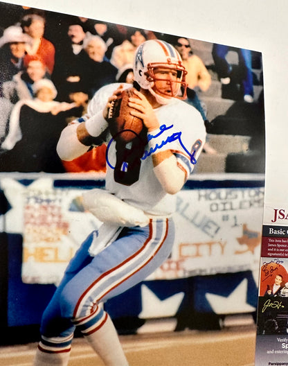 Archie Manning Signed Houston Oilers 8X10 Photo With JSA COA New Orleans Saints