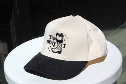 dirty t embroidered paneled hat