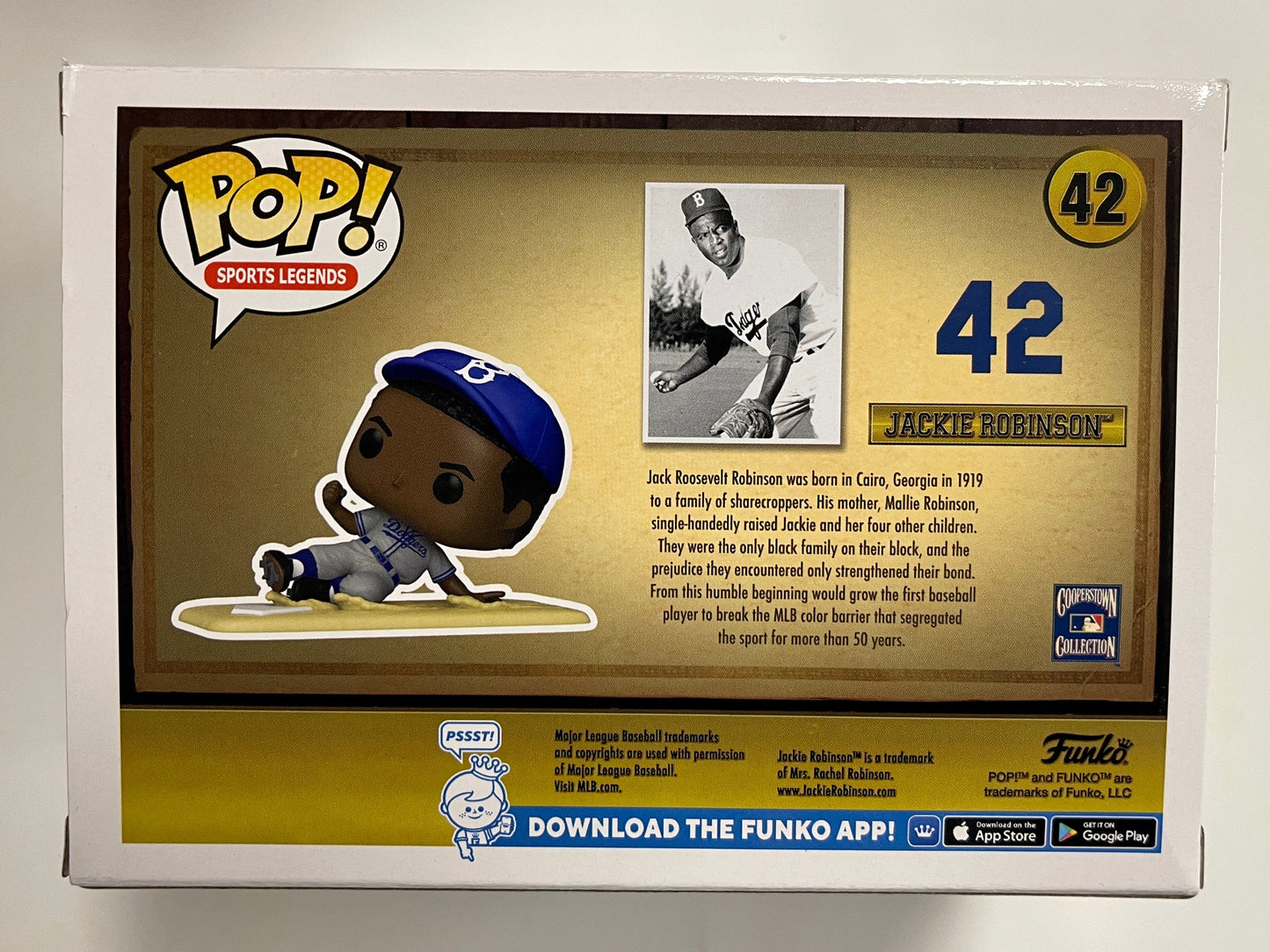 Funko Pop! Sports Legends Jackie Robinson Sliding Home #42 MLB LA Dodgers 2022 Walmart Exclusive
