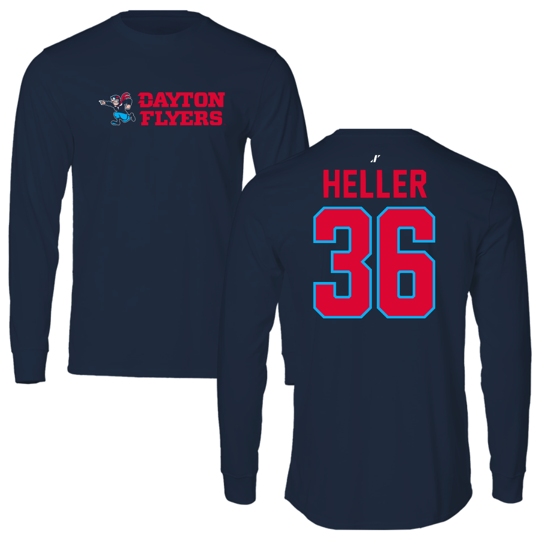 University of Dayton Baseball Navy General Long Sleeve - #36 James Heller