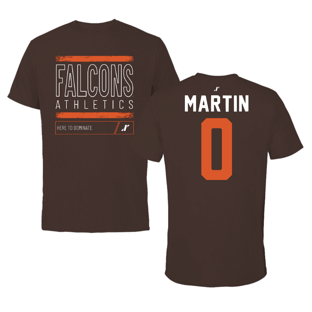 Bowling Green State University Softball Brown Dominate Tee - #0 Addie Martin