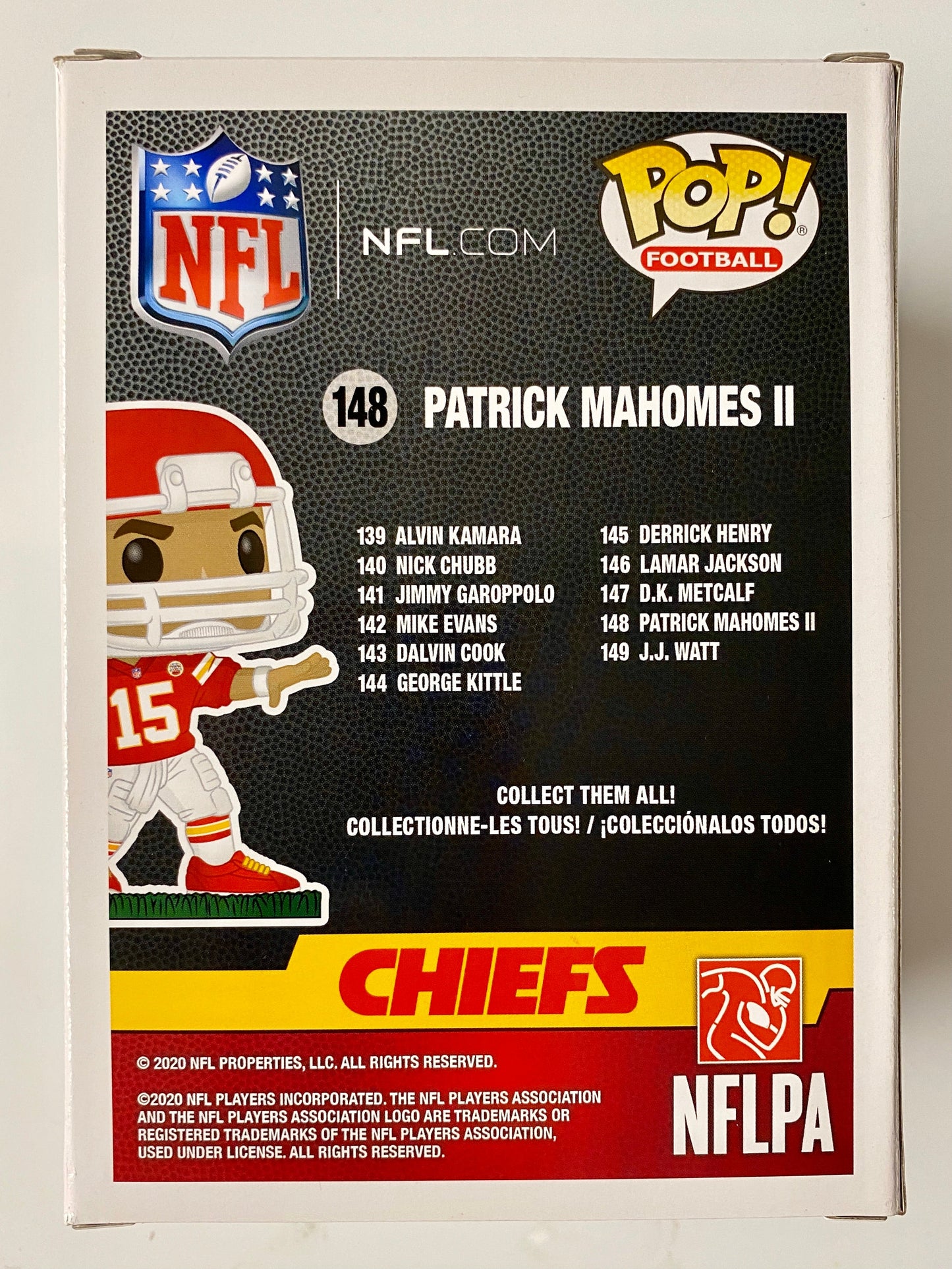 Funko Pop! NFL Kansas City Chiefs Patrick Mahomes II Throwing #148 Champion 2020