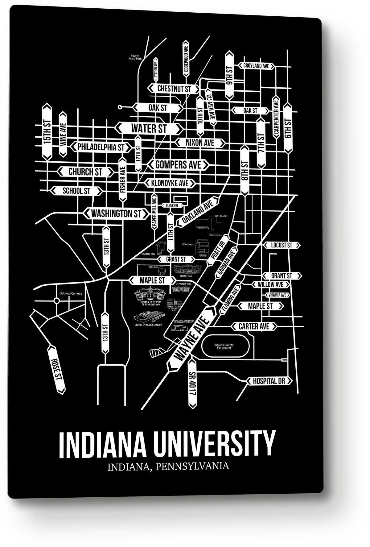 Indiana, Pennsylvania street map