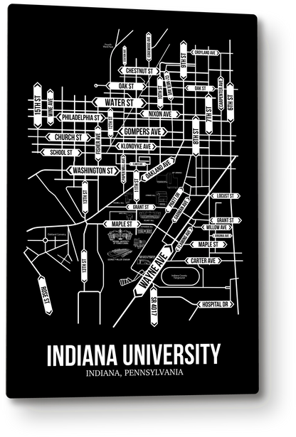 Indiana, Pennsylvania street map