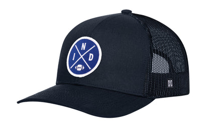 Indianapolis Football Trucker Hat  |  IND X Snapback