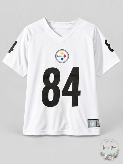 NFL Pittsburgh Steelers Antonio Brown Boys V-Neck Performance Jersey Tee, Medium