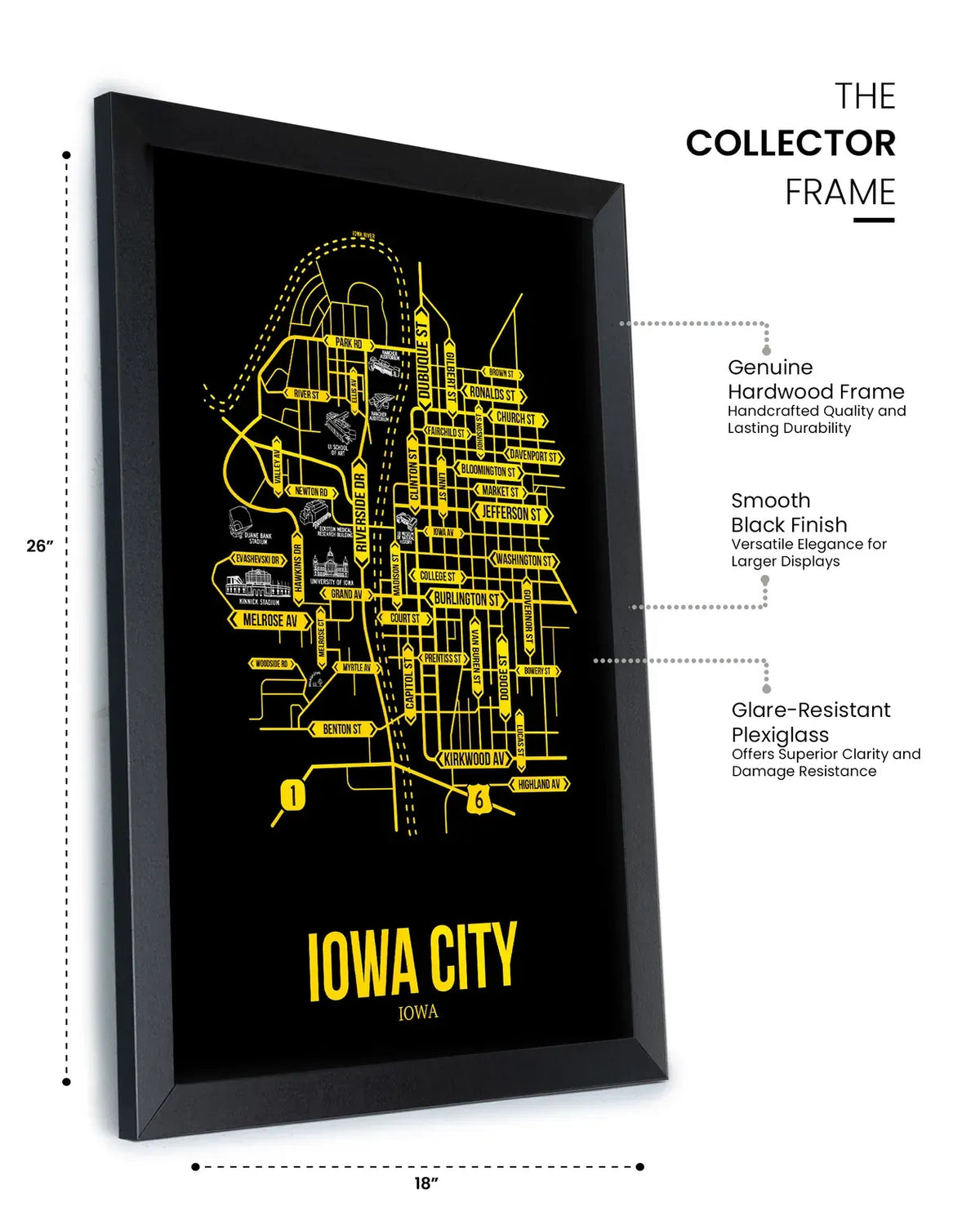 Iowa City, Iowa street map