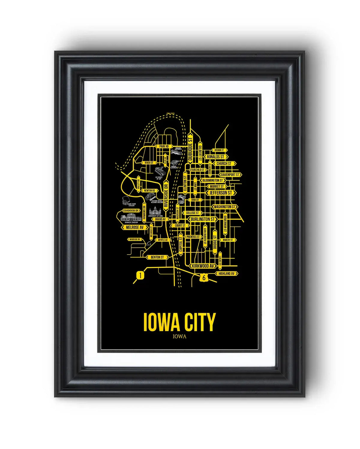 Iowa City, Iowa street map