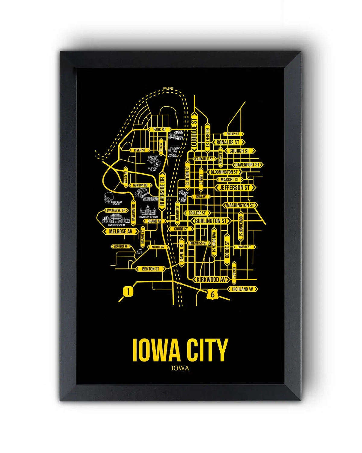 Iowa City, Iowa street map
