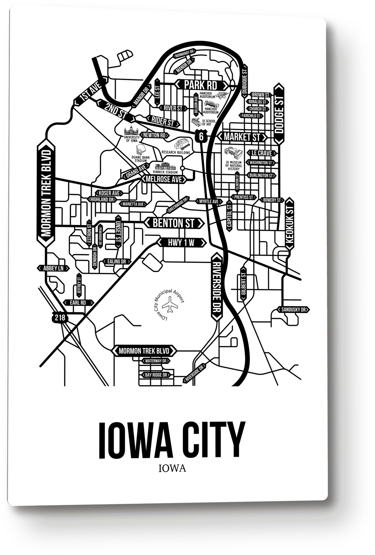Iowa City, Iowa street map