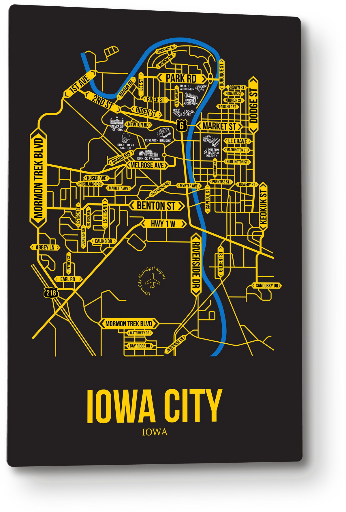 Iowa City, Iowa street map
