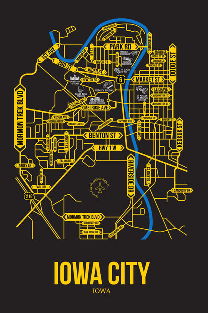 Iowa City, Iowa street map