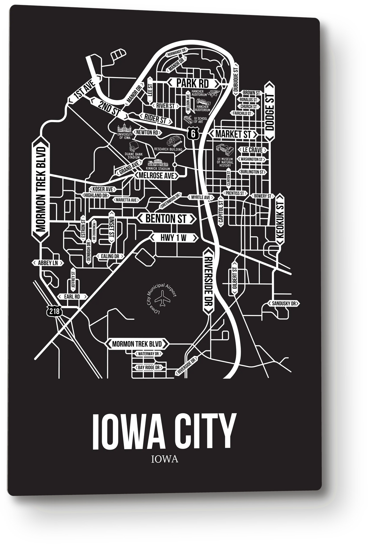 Iowa City, Iowa street map