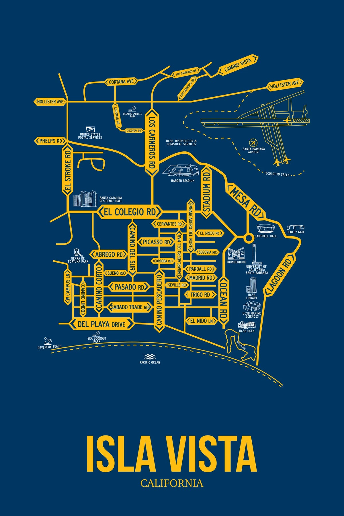 Isla Vista, California street map