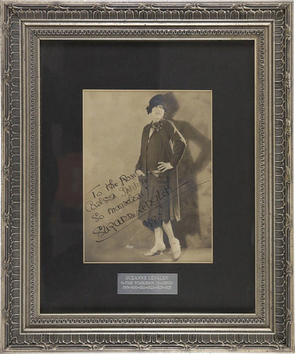 Rare 1927 Suzanne Lenglen Signed Photograph - Six-Time Wimbledon Champ, French Open Champ, Tennis HOF