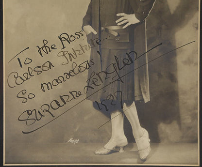 Rare 1927 Suzanne Lenglen Signed Photograph - Six-Time Wimbledon Champ, French Open Champ, Tennis HOF