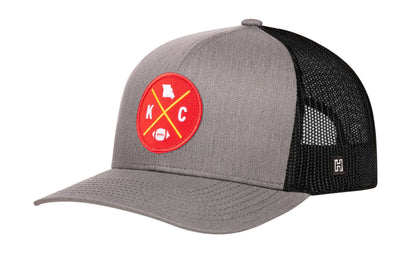 Kansas City Football Trucker Hat  |  KC X Snapback
