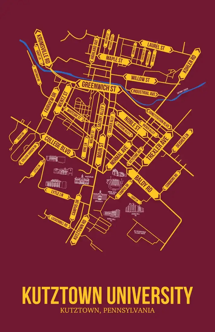 Kutztown, Pennsylvania street map