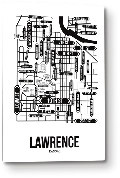 Lawrence, Kansas street map