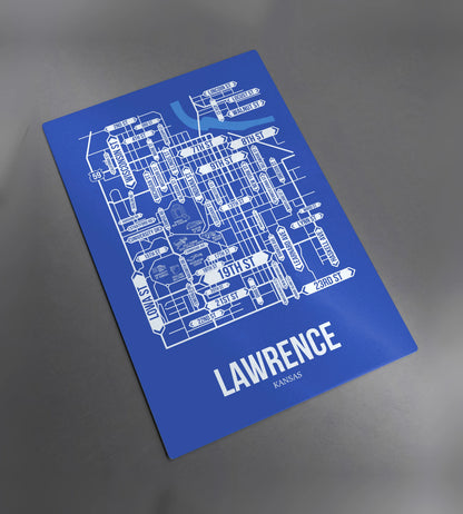 Lawrence, Kansas street map