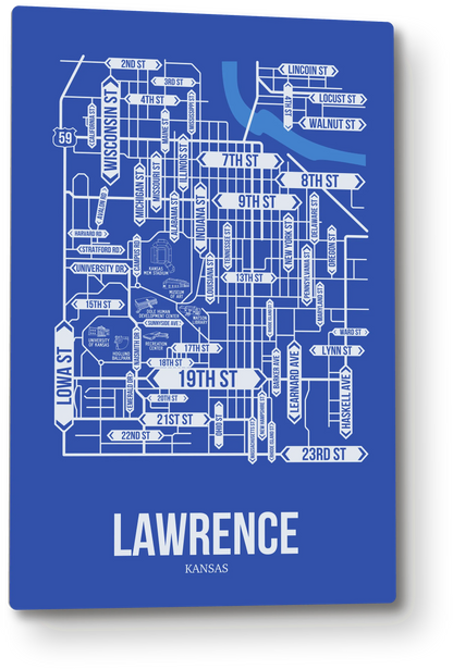 Lawrence, Kansas street map