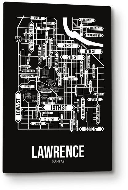 Lawrence, Kansas street map
