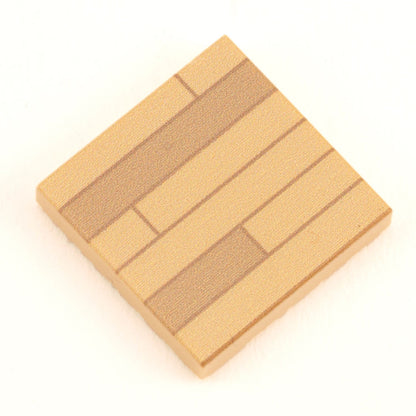 Hardwood Flooring (Light) / Basketball Court 2x2 Tile made using LEGO parts -B3 Customs