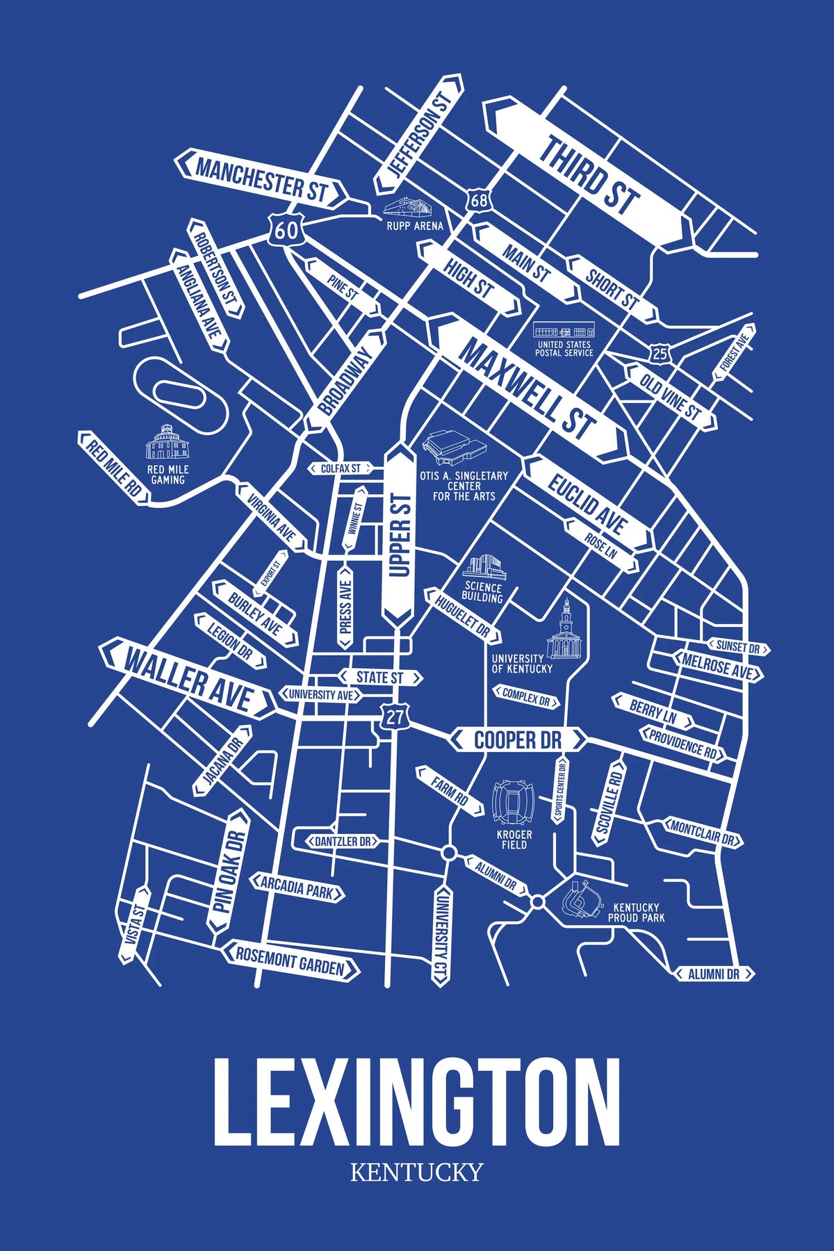 Lexington, Kentucky street map