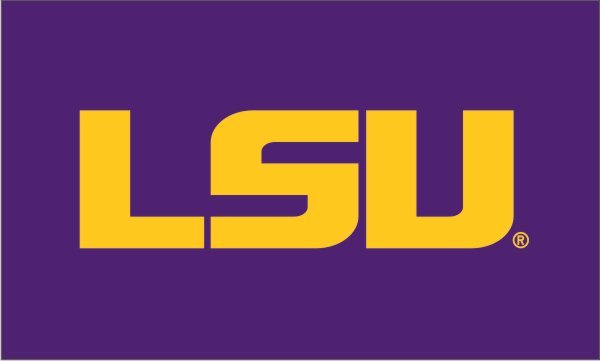 LSU Tigers Appliqué Flag (3'x5')