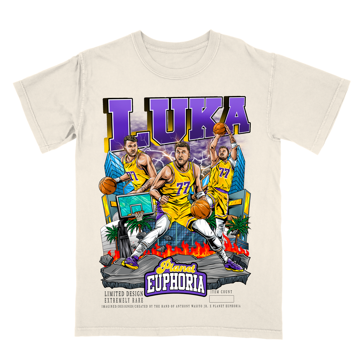 Luka Doncic V3 Limited Edition NBA Player Graphic T-Shirt