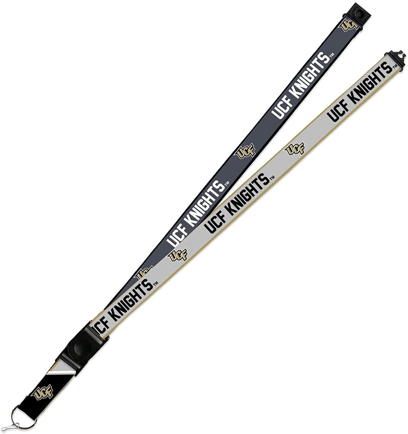University of Central Florida Knights UCF Lanyard Keychain 2-sided Breakaway Clip Gray