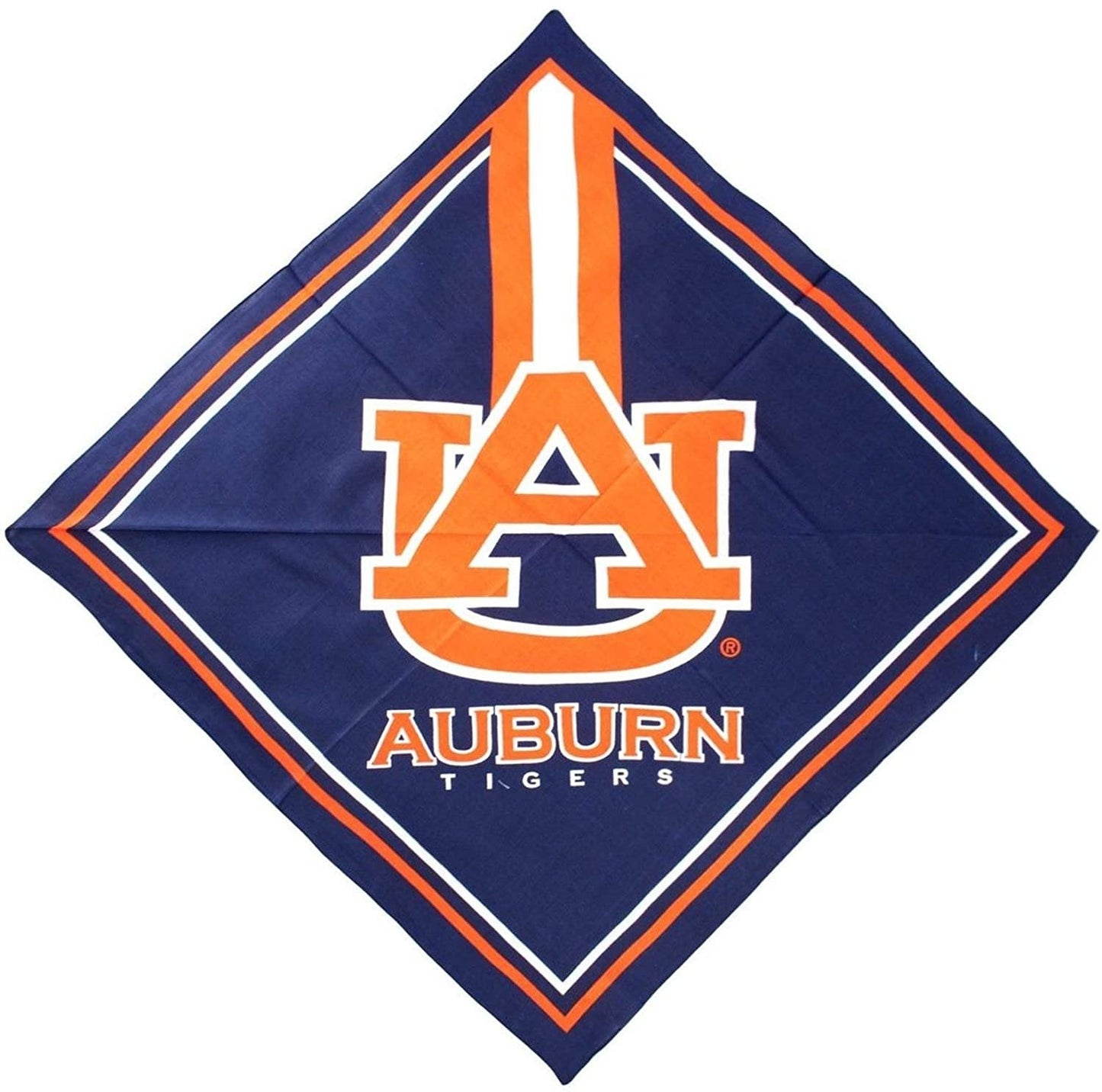 Auburn University Tigers Bandana, Traditional Design, 21x21 Inch