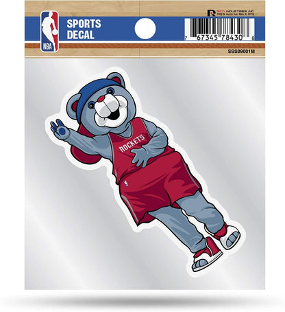 Houston Rockets 4x4 Decal Sticker Mascot Logo Premium with Clear Backing Flat Vinyl Auto Home NBA