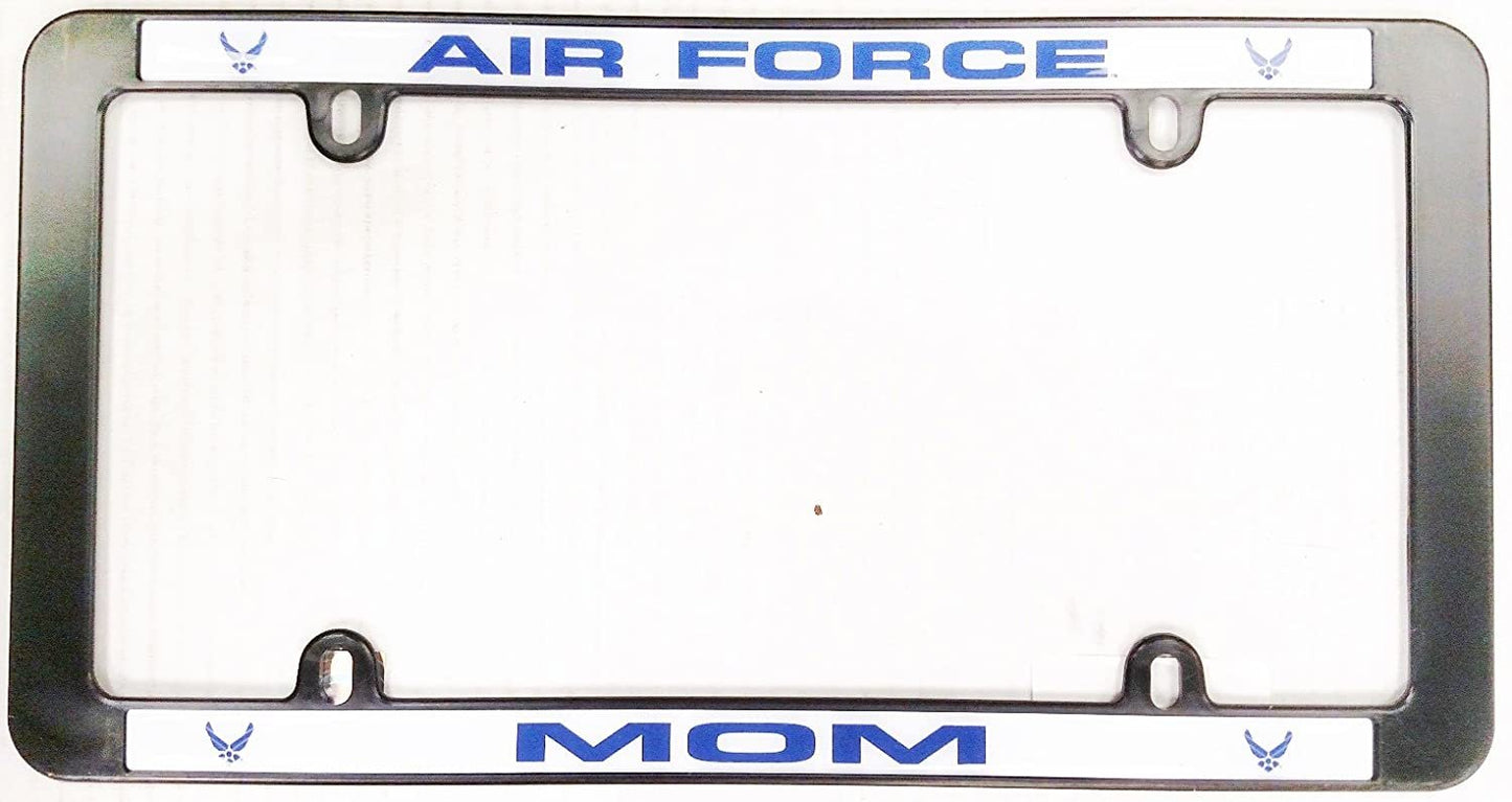 Air Force MOM Black Plastic License Plate Frame Tag Cover United States Military